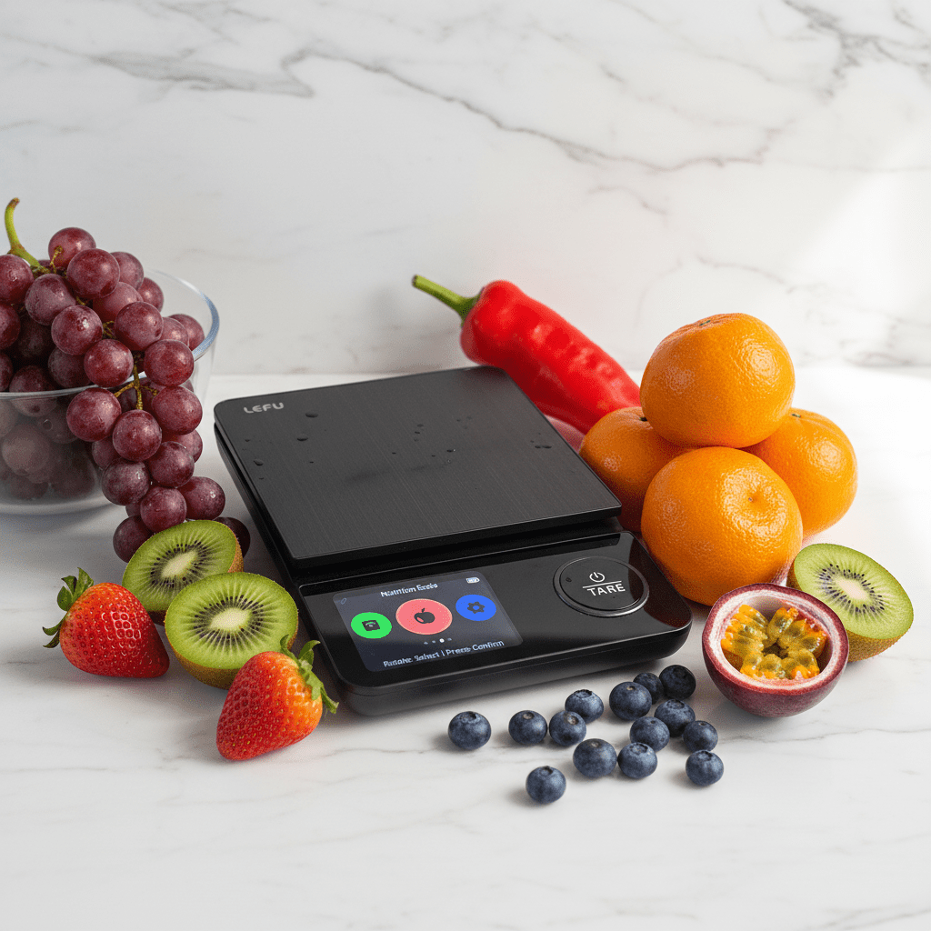 Tinora_smart_nuttrition_scale kjøkkenvekt Tinora Tinoraernæring_helse