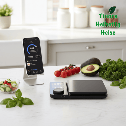 Tinora_smart_nuttrition_scale kjøkkenvekt Tinora Tinoraernæring_helse